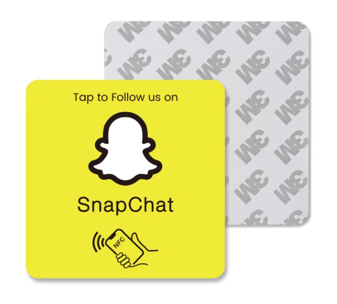 "SNAPCHAT" NFC Acrylic Plate for Business