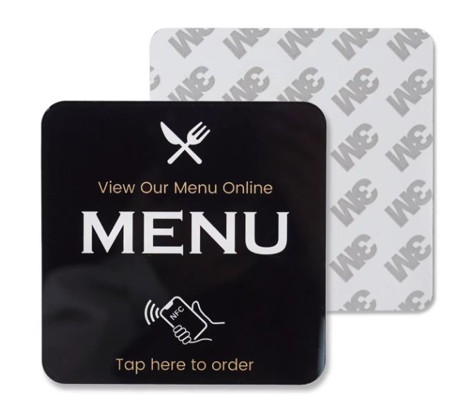 "MENU" NFC Acrylic Plate for Business